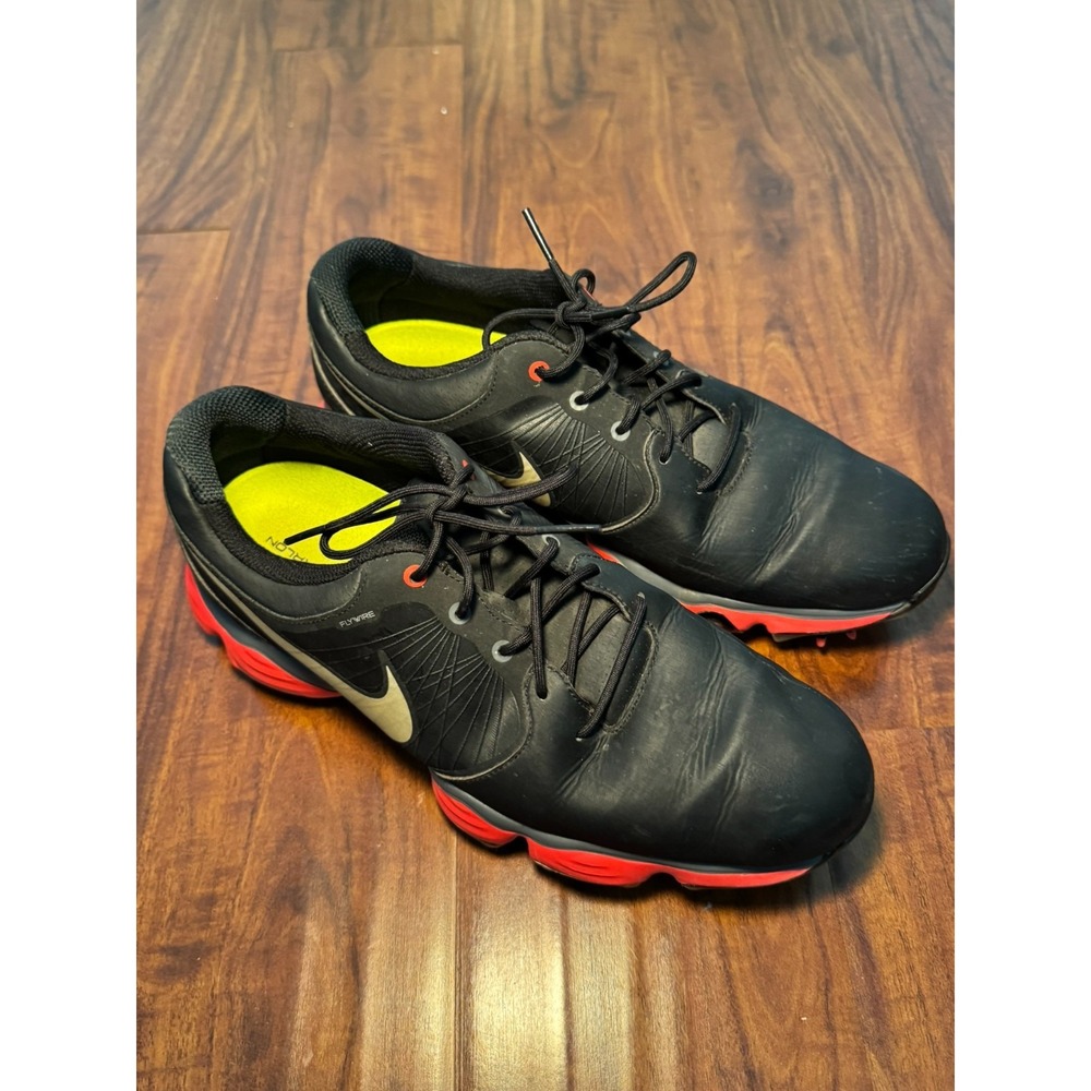 Nike Lunar Control II Golf Shoes Mens Size 7.5 Black/Silver/Crimson 628574-003